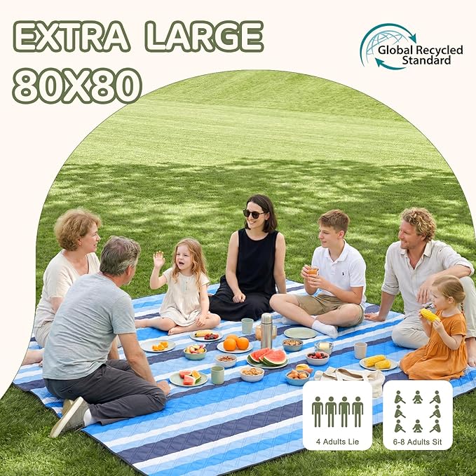 Genovega Waterproof Beach Blanket Picnic Outdoor Mat Rug Registry Wedding Search by Name Couple House Warming 2026 Housewarming Family Hostess Anniversary New Apartment Home Essential Must Have