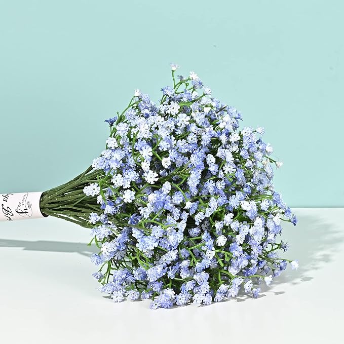 Yastouay Babys Breath Artificial Flowers, 30Pcs Fake Babys Breath Flowers Artificial Bulk, Real Touch Faux Babies Breath Gypsophila Bouquet for Wedding Centerpiece Floral Arrangement Party Decor
