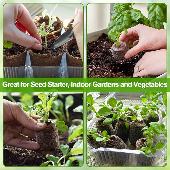 Legigo 300 Pcs 30mm Seed Starter Peat Pellets for Seedlings- Compressed Seed Starter Pods Seed Starting Pellets Plugs Soil Peat Pods for Starting Seeds, Garden Planting Herb Flower Vegetables