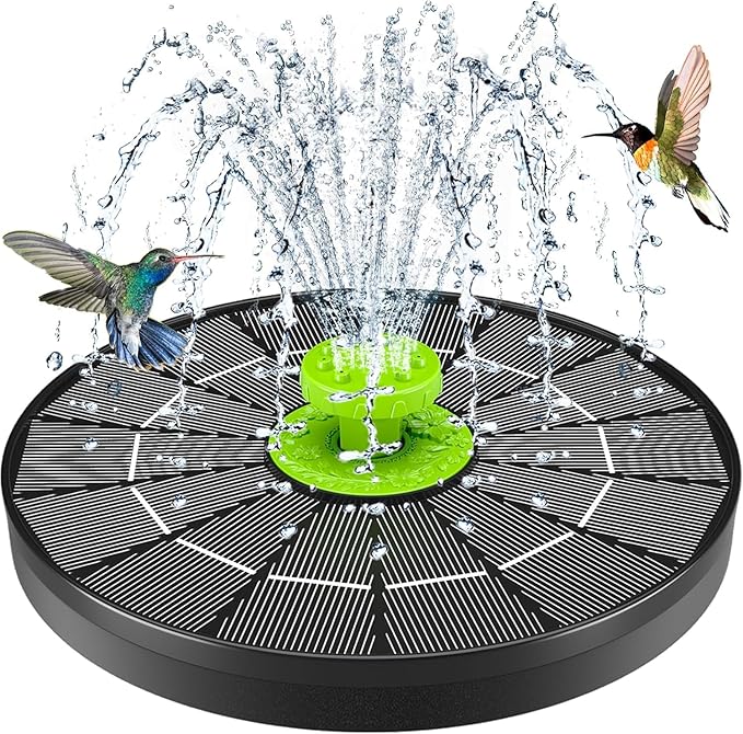 4.0W Solar Bird Bath Fountain Pump, Solar Powered Water Pump, Outdoor Water Fountain with 8 Nozzles for Hummingbirds, Garden, Pool, Pond