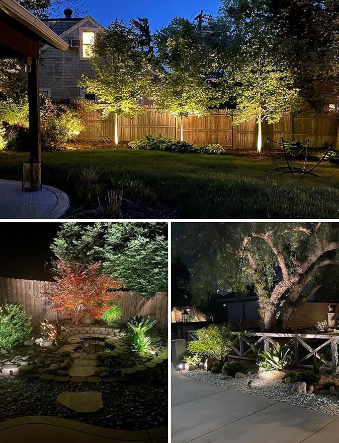 SUNVIE 12W Low Voltage Landscape Lighting Landscaping Lights with Connectors Outdoor LED Landscape Light 3000K Waterproof Tree Flag Lights Low Voltage Lighting with Stand for Garden Yard Path, 16 Pack | 12-24V 3000K Waterproof 900LM Yard Pathway Garden...