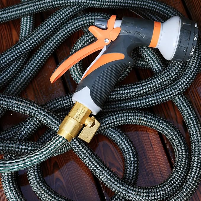 UNWAVER Garden Expandable Telescopic Hose end Adapter with Shut Off Valve Garden Retractable Hose Repair Kit fitting 2Set
