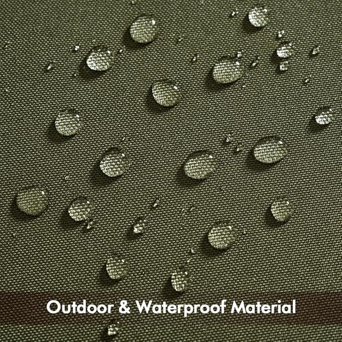 MIULEE Pack of 2 Decorative Outdoor Waterproof Pillow Covers Square Garden Cushion Sham Throw Pillowcase Shell for Spring Patio Tent Couch 16x16 Inch Olive