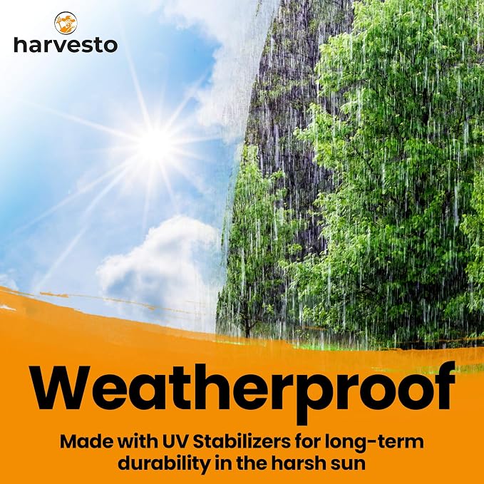Harvesto Heavy Duty Bird Netting for Chicken Coops & Runs | Tree & Garden Netting Mesh 1-1/2" | Keep Hawks, Birds & Predators Away | Bird Netting for Blueberry Bushes, Vegetables & Fruit (100' x 100')