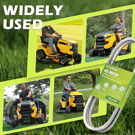 954-05021 Mower Deck Belt for Cub Cadet 42 Inch XT1 LT42 XT2 LX42 Craftsman T210 T2200 MTD 754-05021 Lawn Mower - Aramid Cord, 1/2" X 100"