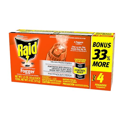 Raid Concentrated Fogger 1.5 Oz - 3 Pack W/Health and Outdoors Wipes
