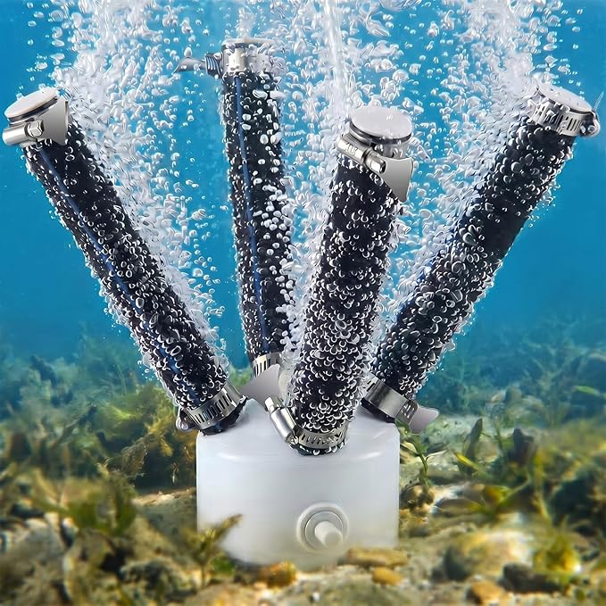 Pond Aerator Diffuser, Large Outdoor Sinking Bubbling Air Diffuser and Deicer, Replace Air Stones for Outdoor Koi Ponds, Lake Aerator Filtration Accessories, Lake Water Oxygen Generator