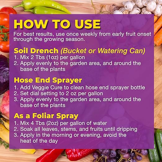 Bloom City Veggie Cure Blossom End Rot Solved for All Garden Plants & Vegetables, (128 oz)