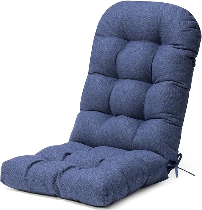 Crestlive 50x20x4 Inch Adirondack Chair Cushion Outdoor Rocking Chair Cushions Water & Fade Resistant High Back Patio Chair Cushions Thick, Sky Blue