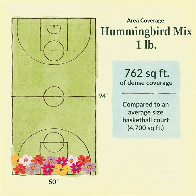 Ferry-Morse Flower Seeds - Hummingbird Mix, Non-GMO, Full Sun, Flower Mix - 1 lb