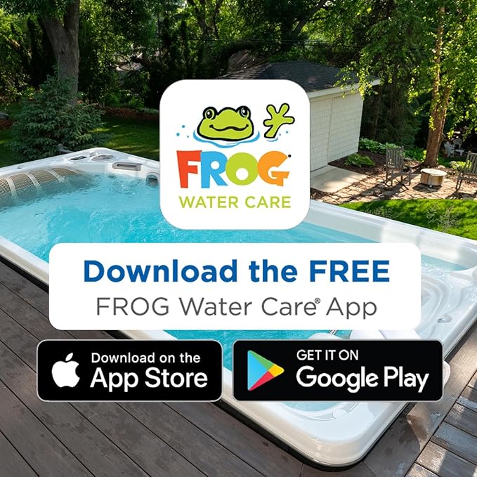 FROG @Ease Floating System for Swim Spas - Quick & Easy Self-Regulating Swim Spa Sanitizer - Swim Spa Maintenance System with Sanitizing Minerals & SmartChlor Technology - 8 Month Bundle+
