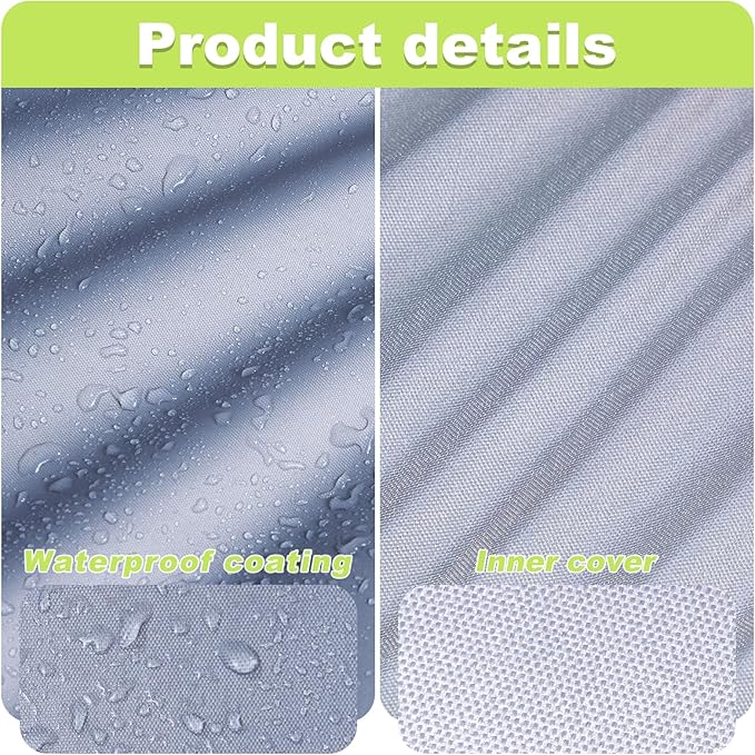 Stackable Patio Chair Cover, Outdoor Chair Cover Waterproof 210D, Stacked Chairs Lounge Chair Covers Outdoor Stack Chairs for All Weather Protection (Grey - 2 Pack, 25"L x 25"W x 47”H)
