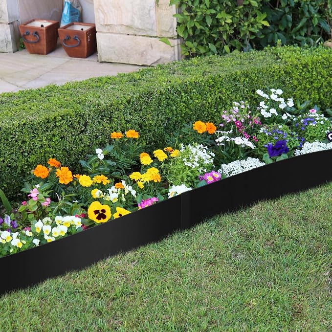 40" L X 7.5" H Metal Landscape Edging, 10 Pack Galvanized Steel Garden Edging, Garden Edging Border for Lawn, Flower Bed, Yard