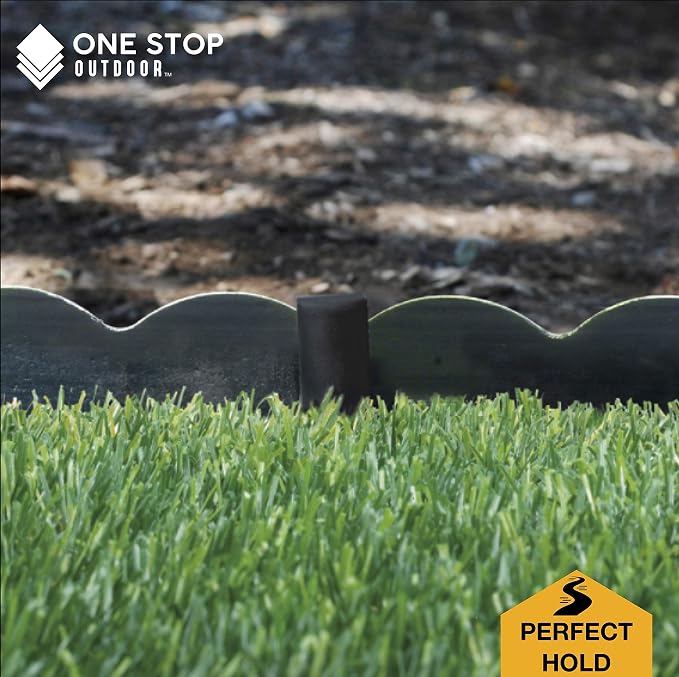 USA Made - Black (25-Pack) - 10" Inch Heavy Duty Plastic Landscape Edging Stakes, Anchoring Spikes for Edging & Terrace Board (Fits Most Brands Bender Board) (25)