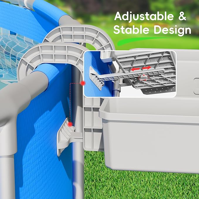 2026 Solar Pool Fountain & Poolside Storage for Above Ground Pool