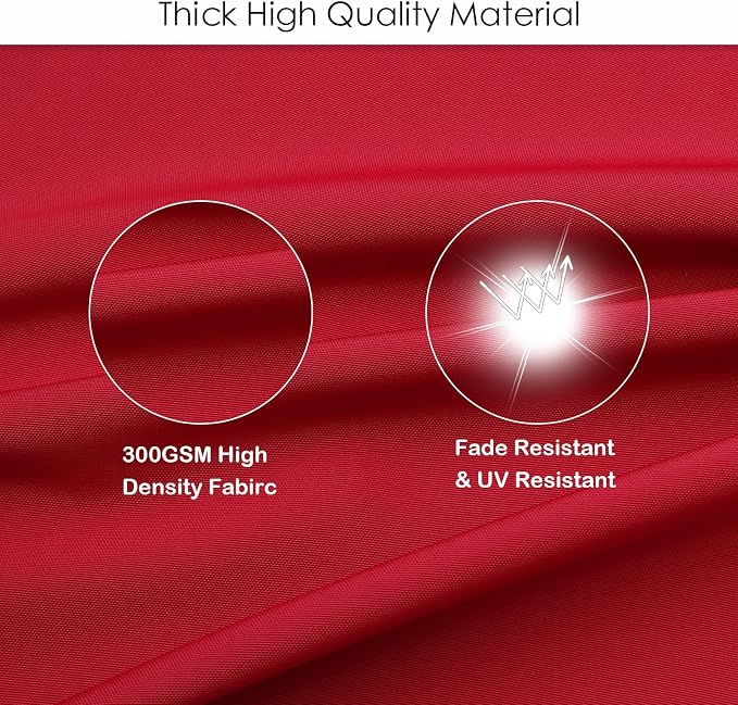 idee-home Outdoor Dining Chair Cushion, Patio Seat Cushion High Back Waterproof Seat Pads with Removable Cover, Indoor Chair Pads Deep, Red
