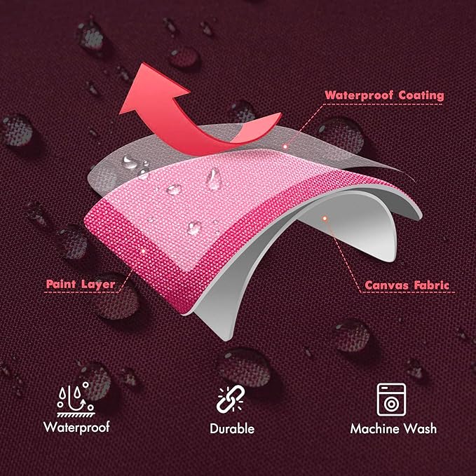 MIULEE Outdoor Waterproof Throw Pillow Covers Set of 2 Relax Decorative Outdoor Square Pillowcases for Chair Patio Garden Couch Tent Balcony Sofa Hot Pink 20x20 Inch