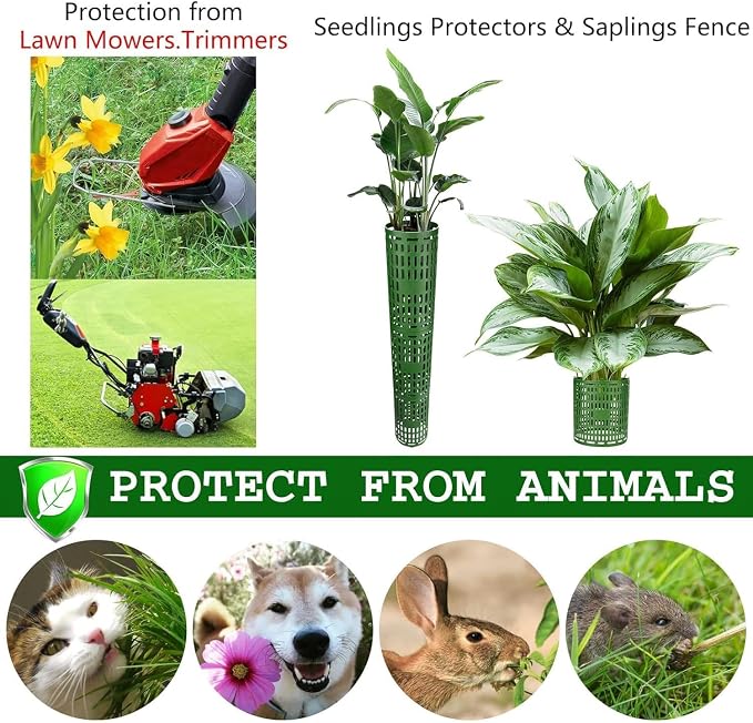 YGAOHF 7 Pack Tree Trunk Protector Guard, Expandable Tree Wraps to Protect Bark, Heavy Duty Tree Protectors from Deer, Tree Guards Trunk Protecter Trimmers, Mowers, Animals Saplings Fruit Trees