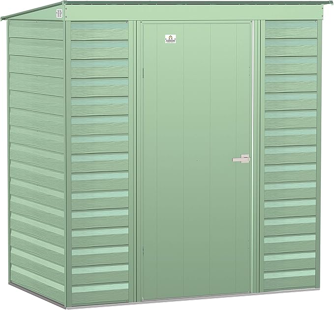 Arrow Sheds 6' x 4' Outdoor Steel Storage Shed, Green