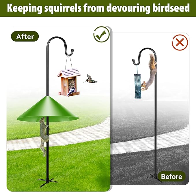 19 Extra Large Squirrel Baffle, Squirrel Proof Bird Feeders,Rodents Cage Accessories of Bird Houses, Squirrels Buster Bird Feeders(GrassGreen)