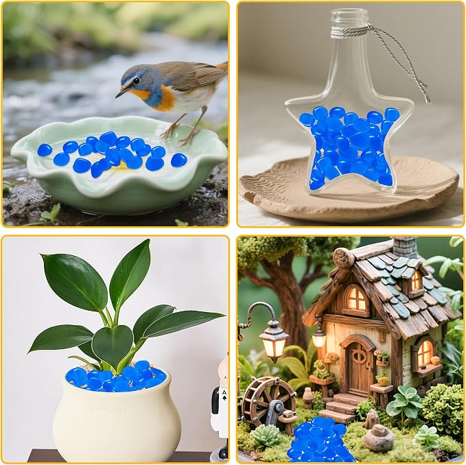 Glow in The Dark Fish Tank Rocks,Blue Glowing Rocks Stones Resin Glow in Dark Pebbles for Outdoor Garden, Fish Tank, Aquarium, Landscaping,Driveway Decoration,1.4 Lb