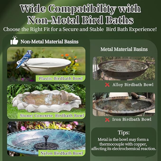 Bird Bath Copper Disk, 99.9% Pure Copper Cleaner Disc Plate 0.6mm Reinforced for Outside Physical Safe Water Purification Bird Bowls Birdbaths Solar Maintenance All-Season