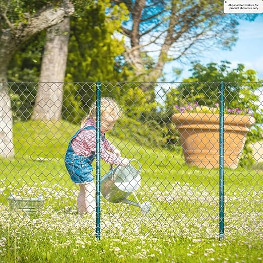 ARIFARO Fence Posts 3 Feet Sturdy Duty Metal Fence Post, Pack of 10, No Dig Garden U Post for Wire Fencing Steel Post for Yard, Outdoor Wire