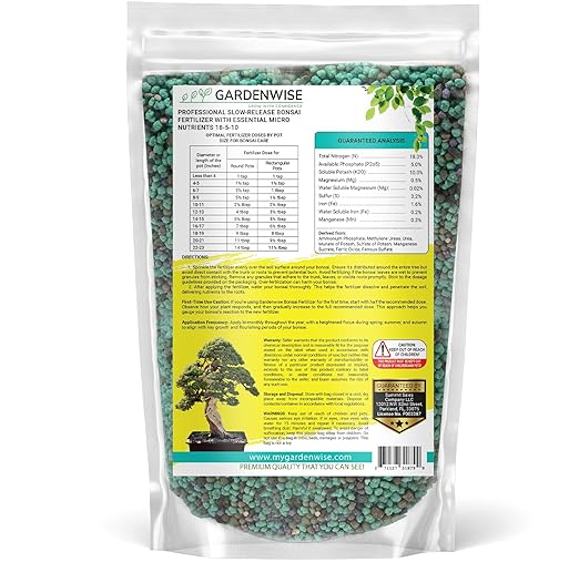 GARDENWISE Slow-Release Bonsai Fertilizer with Essential Micronutrients - Professional Grade Bonsai Tree Fertilizer Pellets | Perfect Food for Indoor & Outdoor Bonsai Trees (16 OZ)