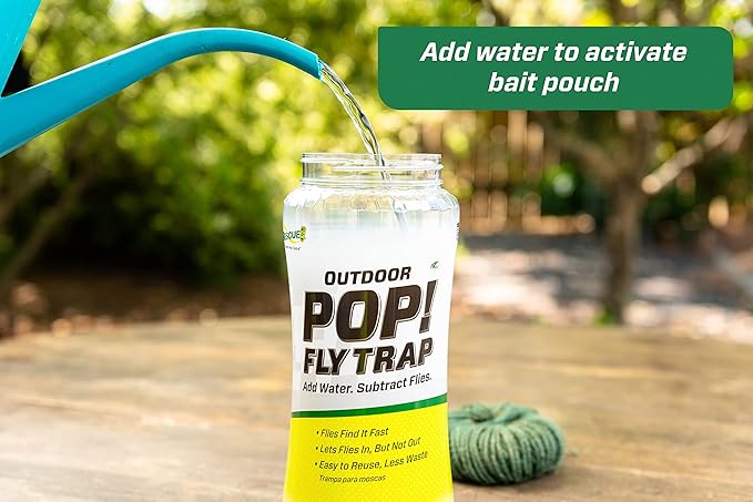 RESCUE! POP! Fly Trap – Large Reusable Fly Trap for Outdoor Use - 3 Pack
