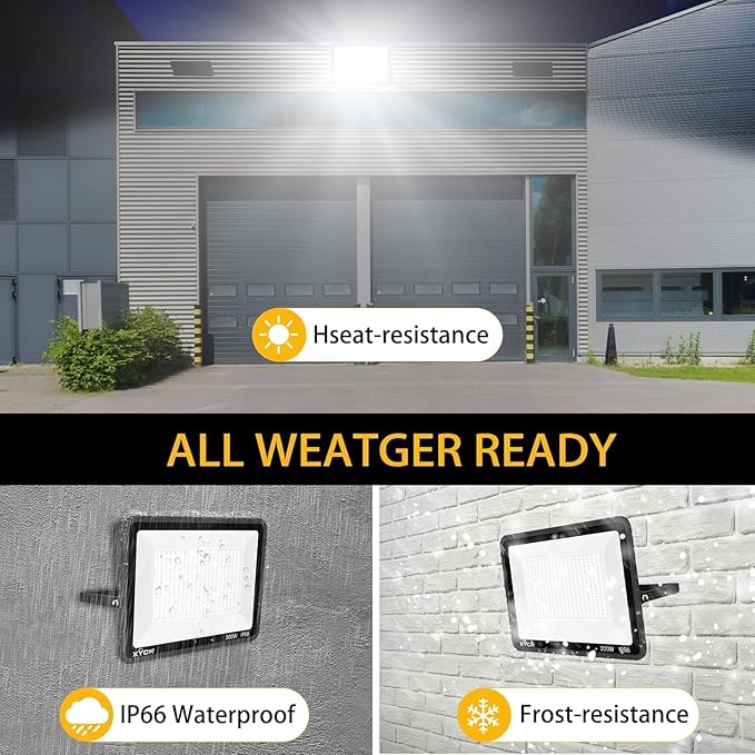 XYCN 2 Pack 240W LED Flood Lights,100-277V IP65 Waterproof 5000K Daylight 1700 watt Equivalent 36500LM Super Bright Outdoor LED Arena Lights Commercial Lighting for Stadium,Backyard, Parking lot etc
