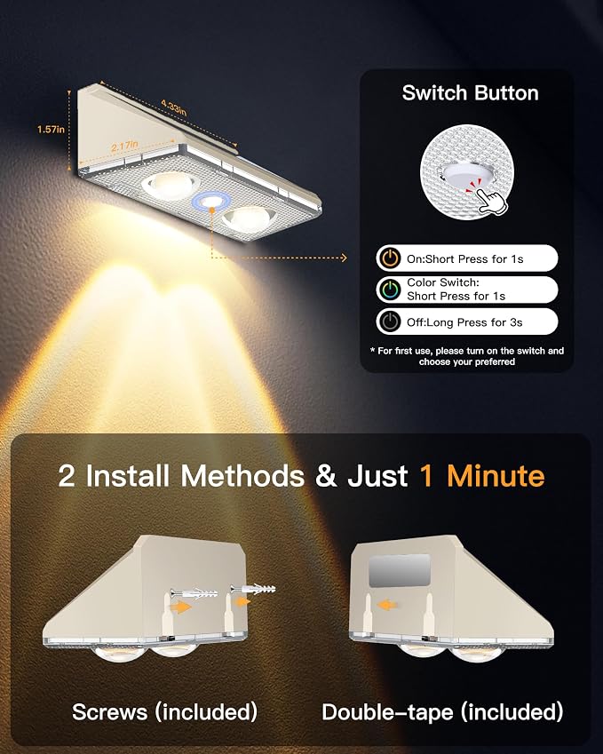 KEILAIMO Solar Fence Lights Outdoor, Fence Lights Solar Powered with Ultra-Bright LED Lens, 9 Color Modes, 12+ Hours Steady Glow for Deck/Backyard/Patio/Pool/Wall, 2 Pack, Matte White