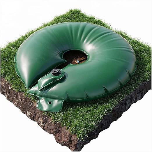 HIRALIY 15 Gallon Tree Watering Bag, 2 Pack Watering Ring, Slow Release 1-5 Days, Deep Root & Automatic Drip Irrigation System, for Multi-Trunk Newly Planted Small Trees and Shrubs