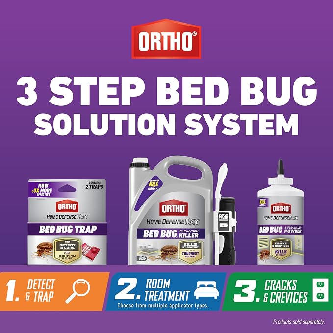 Ortho Home Defense Max Bed Bug Trap - Detect Bed Bugs in Homes and While Traveling, Package Contains 2 Traps