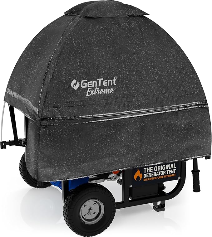 GenTent Open Frame Running Cover – Universal Kit Generator Tent (Black, Original - Extreme)