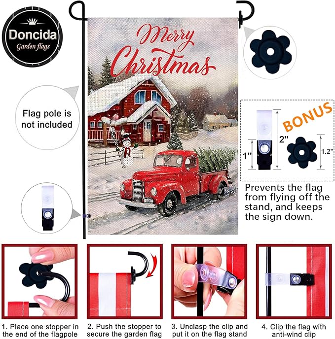 Seasonal Garden Flag Set of 12 Double Sided 12x18 Inch, Holiday Mothers Day 4th of July Garden Flag for Outside, Small Yard Flags for the Entire Year, with Free Anti-Wind Clip and Stopper