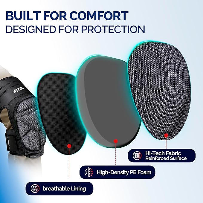 FEATOL Gardening Knee Pads for Women Men, Soft Foam Cushioning & Wear-Resistant Kneepads, Non-Slip Floor-Safe Protection for Flooring, Cleaning, Work