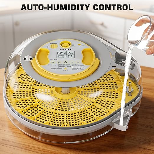 IBKINXX 26 Egg Incubator for Hatching Eggs with Smart Voice Guidance, 360° View with Automatic Temperature & Humidity Control, Auto Egg Turning & Built-in Egg Candler for Chicken, Duck, Goose & Quail