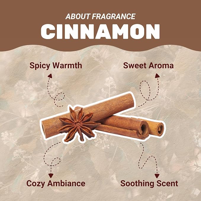 Folkulture Cinnamon Incense Sticks (120 Sticks) | Warm & Spicy Aroma Incense for Relaxation, Home Fragrance, Meditation & Yoga | Long Burning 45 Mins, Non Toxic, Charcoal Free Incense Sticks