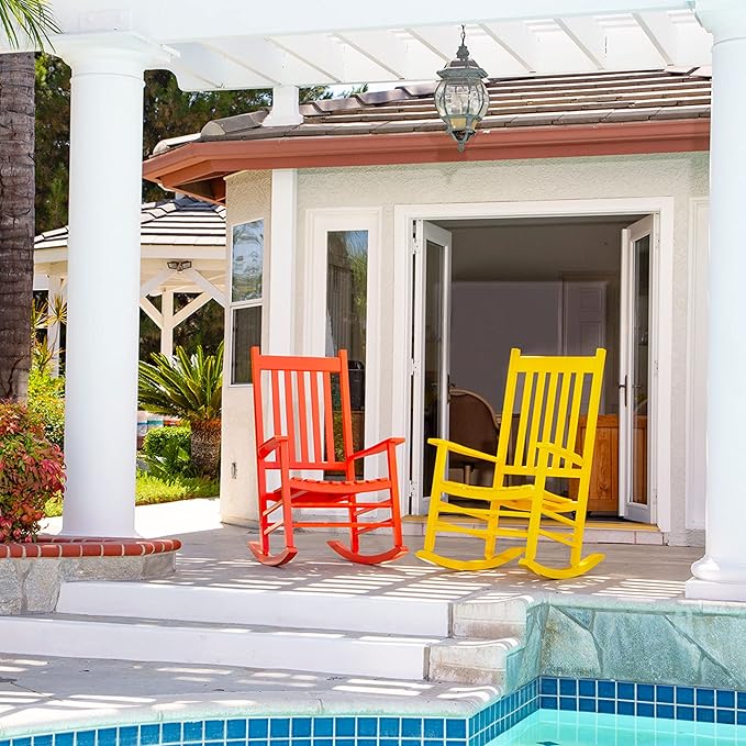 Shine Company Vermont Porch Rockers – Tuscan (Set of 2)