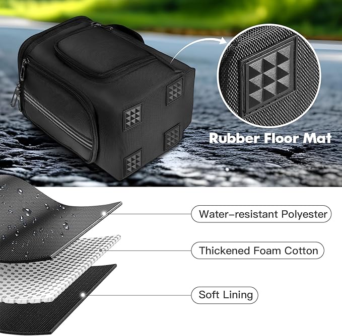 Travel Carrying Case Compatible with Anker Solix C300, Padded Bag with Adjustable Shoulder Strap, Large Back Accessory Pocket & Heat Dissipation Ventilation. Ideal for Camping, Travel, Emergency