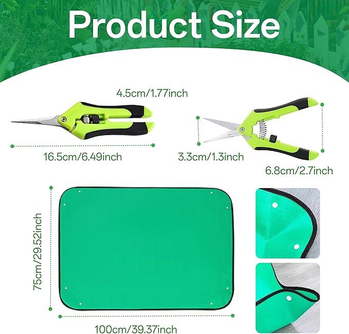 5-Piece Gardening Tool Set with Repotting Mat, Mini Garden Tools for Indoor Plants, Waterproof Potting Mat, Garden Gifts for Women & Men, Succulent Tools Set