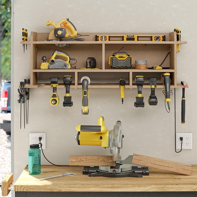 Benford 48" Extra Wide Wall Mount Tool Organizer, Raw Board