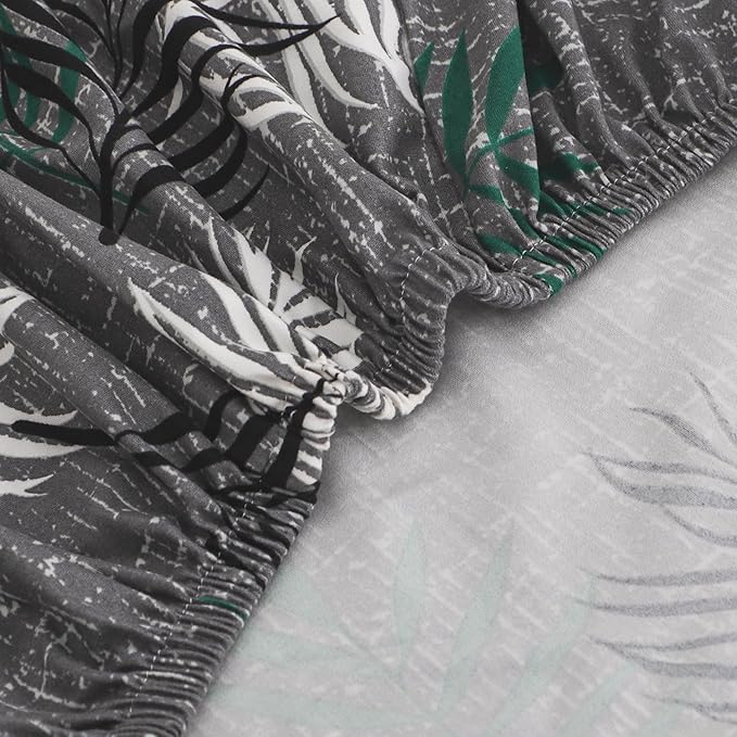 FORCHEER Ourdoor Cushion Covers 20X20 Waterproof 3 Pieces Floral Printed Stretch Patio Chair Cushino Covers for Rattan Patio Furniture Replacement
