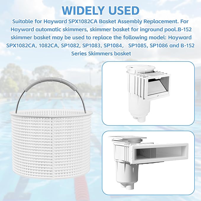 SPX1082CA Pool Skimmer Basket Replacement Hayward Skimmer Basket SPX1082CA,Replacement Aladdin B-152 Skimmer,SP1082 SP1083 SP1084 1085 SP1075 1075T 1076 1077 Skimmers Basket
