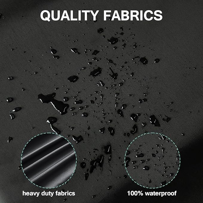 Outdoor Stackable Chair Cover Waterproof, Heavy Duty and Weatherproof Lawn Patio Furniture Cover 25" W x 25" D x 47" H, Black