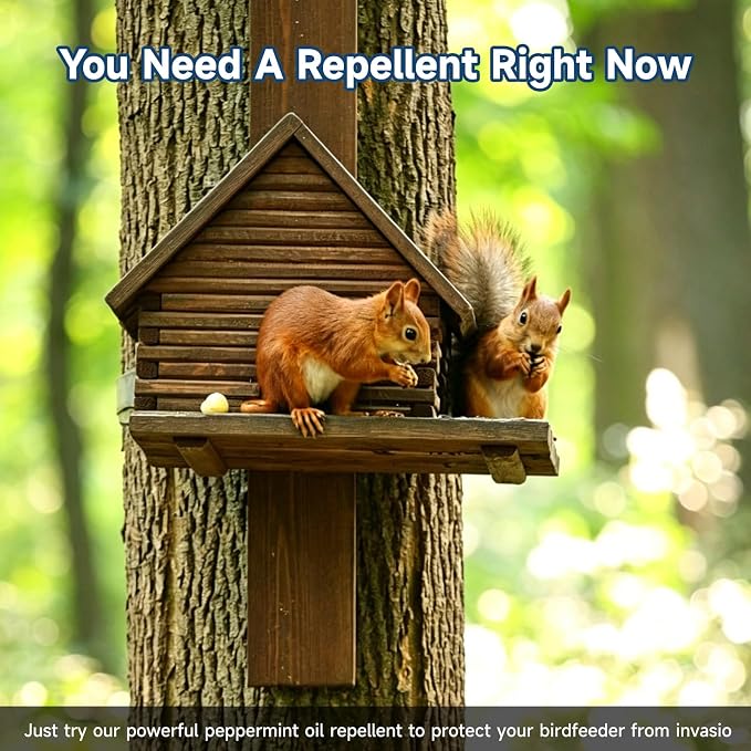 24 Pack Squirrel Rodent Repellent, Peppermint Lemon Oil Mice Repellent for Mouse Rats Spider Pests, Natural Deterrent for Kitchen, Warehouse, Car, Indoor, Outdoor, Safe for Pets Family
