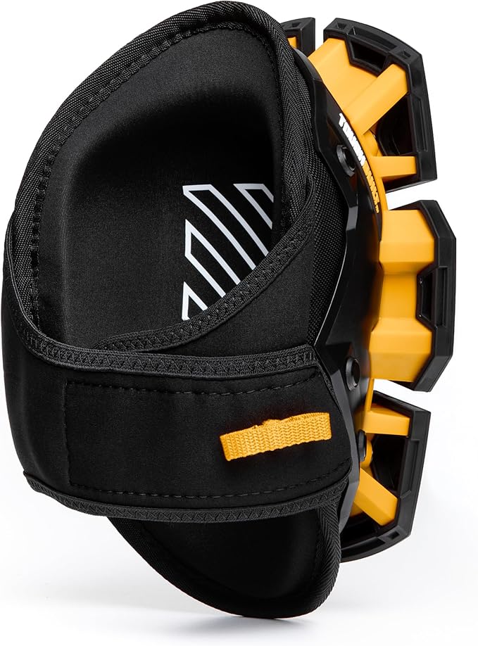 ToughBuilt - GelFit Stabilizer Knee Pads, Heavy-Duty Gel Cushioning with Ergonomic Support, Durable Hard Shell, and Stable Non-Slip Design for Construction & Flooring (TBL-KP-G205-R)