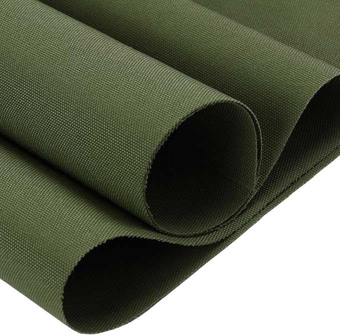 Thickened Waterproof Canvas Fabric by The Yard, 1200D 58" W Outdoor Upholstery Material Heavy Duty Fabric Water Resistant Sewing Material for Chair Patio Cushion Purse Bag, 3 Yard Army Green
