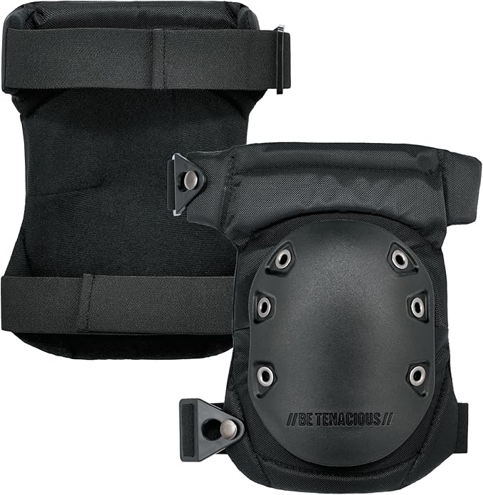 Ergodyne ProFlex 435 Gel Foam Knee Pads with Comfort Hinge Straps, Rubber Hard Cap, Buckle Closure