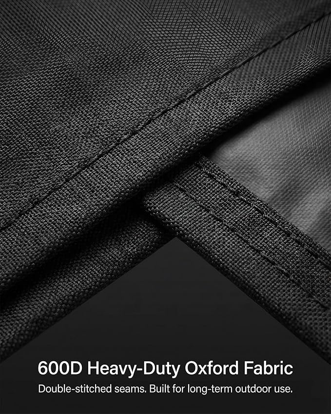 Patio Coffee Table Cover, Waterproof Outdoor Furniture Cover Heavy Duty 600D with Windproof Buckles, UV & Fade Resistant All-Weather Protection for Rectangular Patio Tables 42 x 26 x 16 Inch, Black